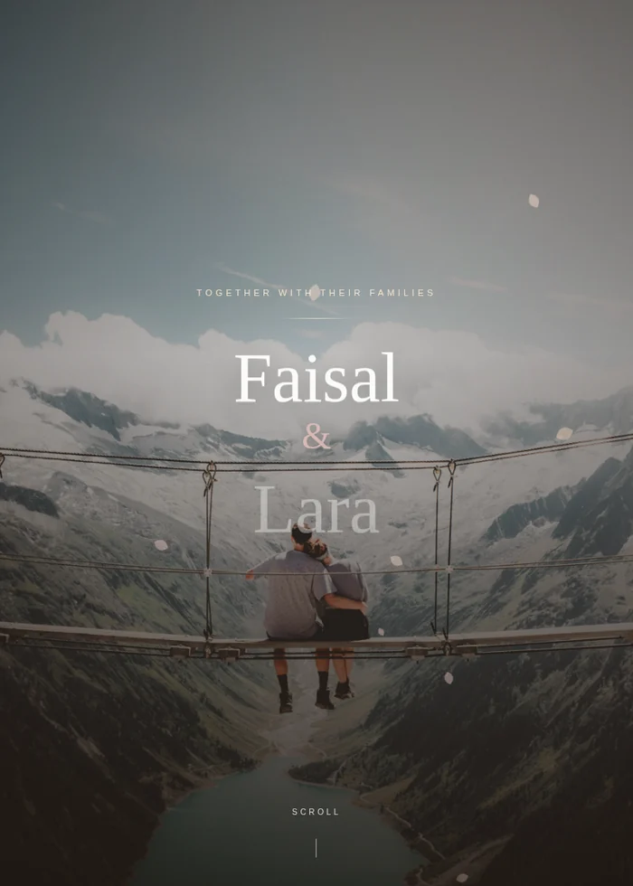 Faisal and Lara wedding invitation, a real working example
